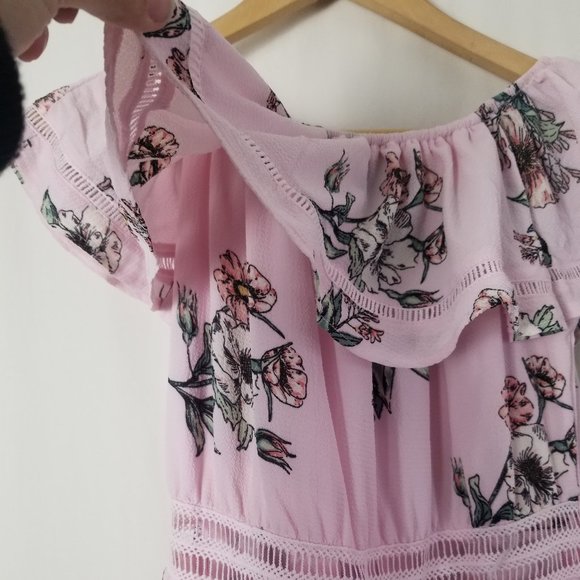 StreetWear Society floral off the shoulder dress size L (196) - Picture 7 of 11